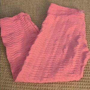 Pink cropped booty brabant leggings